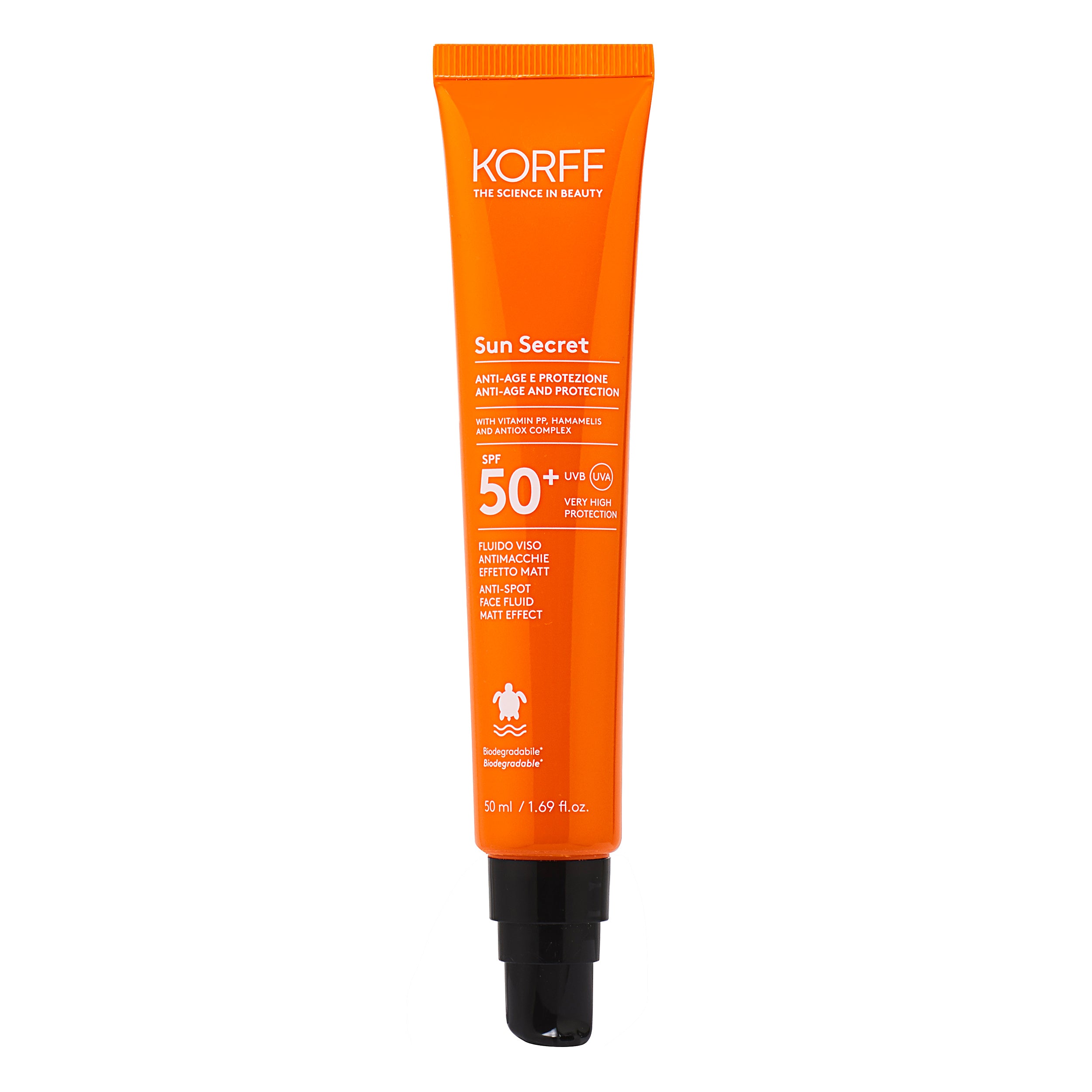 Sun Secret Fluido Viso Antimacchie Effetto Matt SPF 50+ - Cura della pelle e make up - Korff